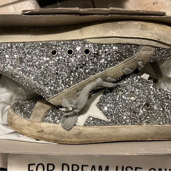 Golden Goose Glitter Super-Star Sabot Sneakers. - Picture 2 of 3